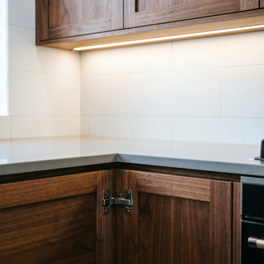 Walnut shaker cabinets